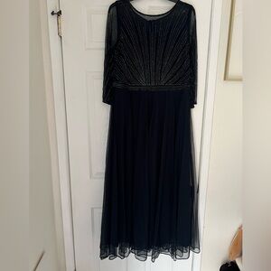 Elegant Navy Evening Dress